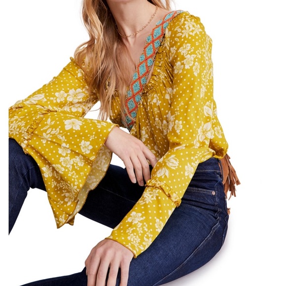 ♥️LAST ONE♥️ SMALL Free People Boho Bodysuit - Picture 2 of 5